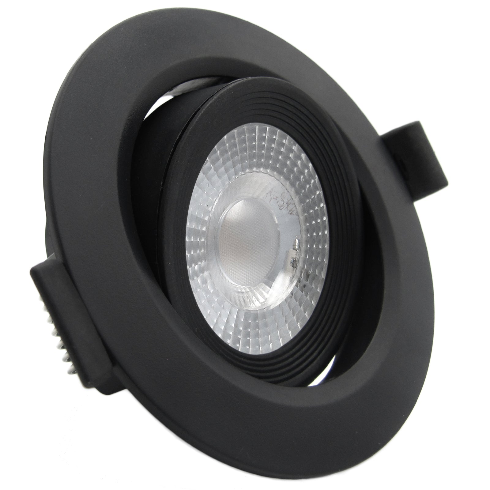 MERA LED 7W Einbaustrahler 230V Schwarz rund ultra flach Einbau Spots Leuchte