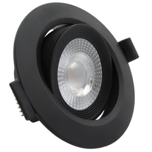 MERA LED 7W Einbaustrahler 230V Schwarz rund ultra flach Einbau Spots Leuchte