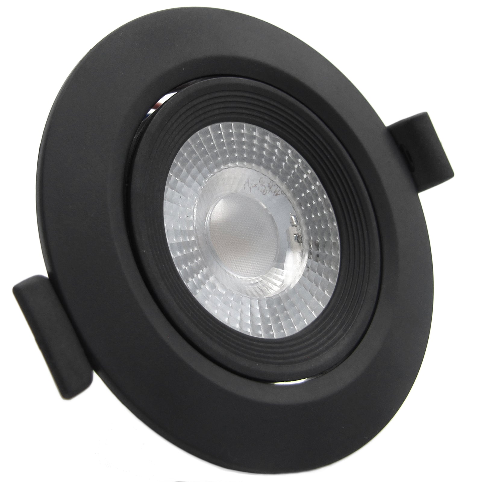 MERA LED 7W Einbaustrahler 230V Schwarz rund ultra flach Einbau Spots Leuchte