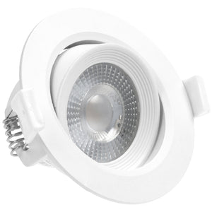 MERA LED 7W (6,5W) dimmbar Einbaustrahler 230V Weiß rund ultra flach Einbau Spots Leuchte