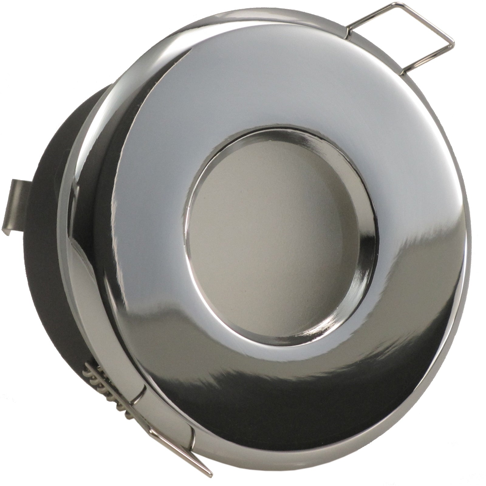 LED Bad Einbaustrahler 230V Merano IP65 mit GU10 7W stufenlos dimmbar - Chrom glänzend rund