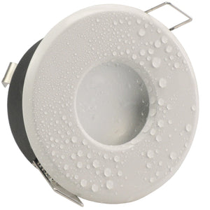 LED Bad Einbaustrahler 230V Merano IP65 für Feuchtraum GU10 9W Spot - Weiß, rund