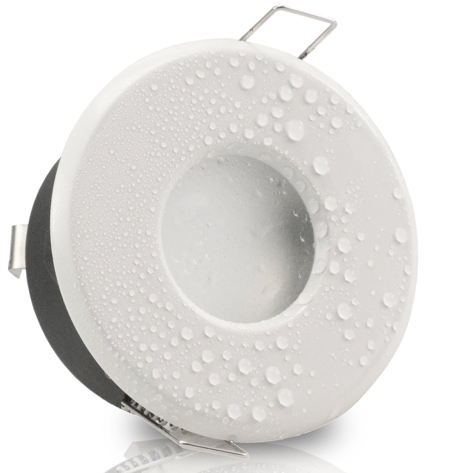 LED Bad Einbaustrahler 12V GU5.3 Merano IP65 Feuchtraum 6W mit Trafo - Weiß rund