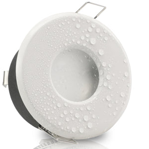 LED Bad Einbaustrahler 12V GU5.3 Merano IP65 Feuchtraum 4W mit Trafo - Weiß rund