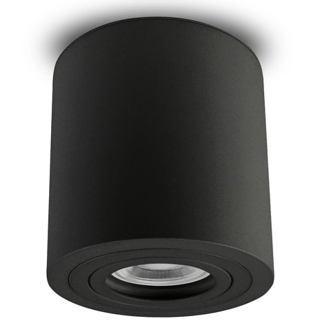 Aufbaustrahler Aufputz Leuchte für LED 97mm 230V GU10 IP65 MILAN-L rund Schwarz OLM