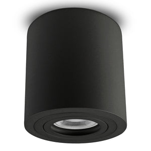LED Aufbaustrahler 230V Milan-L IP65 GU10 4W Spot – Aufbauleuchten Schwarz, rund