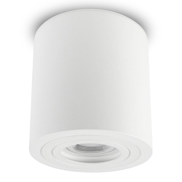 Aufbaustrahler Aufputz Leuchte für LED 97mm 230V GU10 IP65 MILAN-L rund Weiß OLM