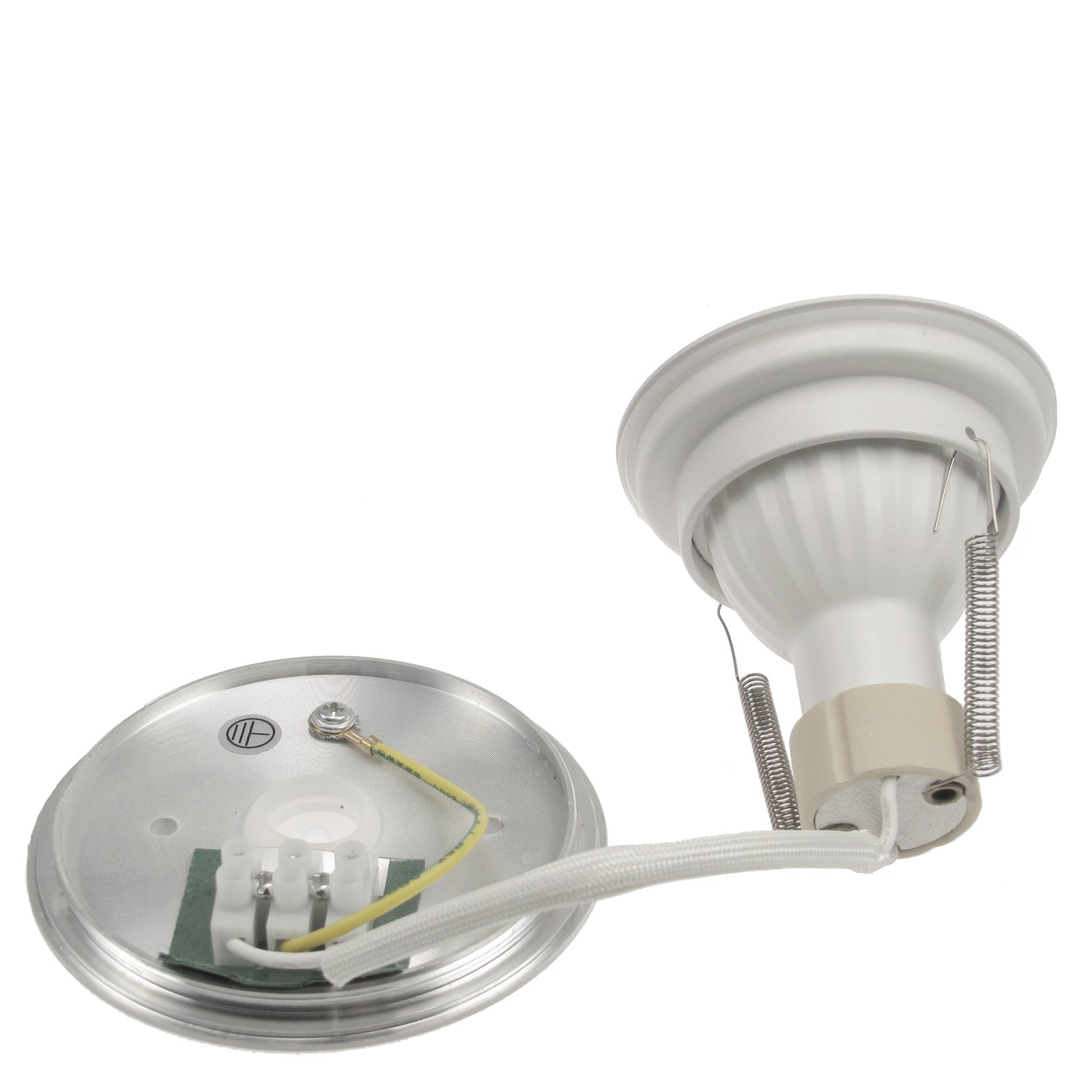 LED Aufbaustrahler Set Aufputz Leuchte 230V 6W 38-45° GU10 IP65 MILAN-L 97mm rund Weiß Anschluss