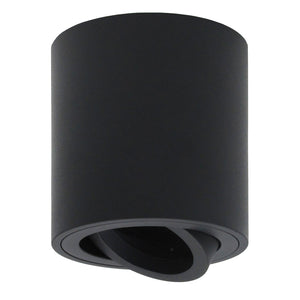 Aufbaustrahler Aufputz Leuchte 230V 84mm GU10 MILAN-M rund Schwarz ohne Leuchtmittel