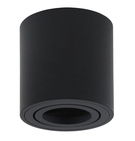 Aufbaustrahler Aufputz Leuchte 230V 84mm GU10 MILAN-M rund Schwarz ohne Leuchtmittel Anschluss