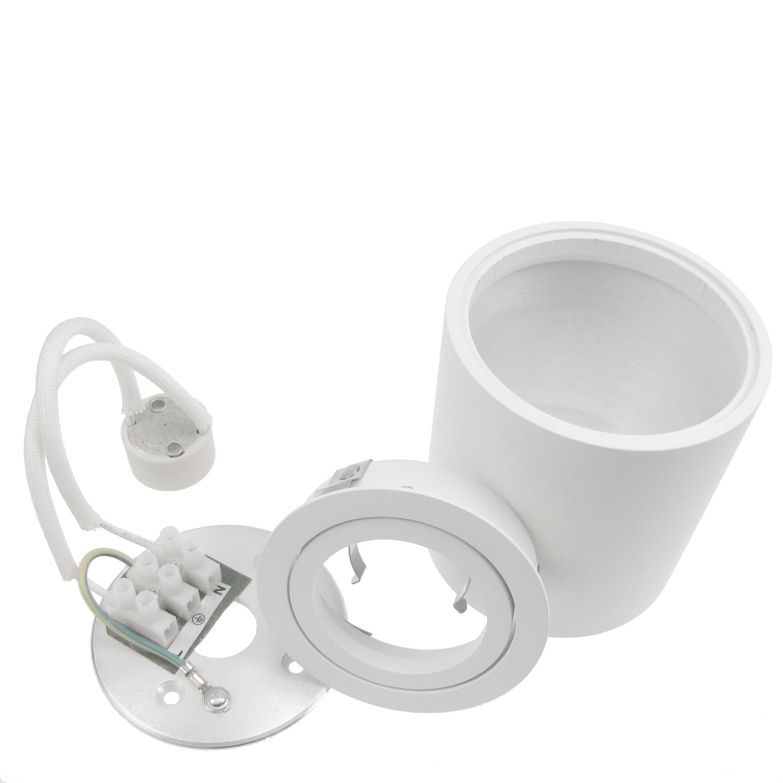 LED Aufbaustrahler 230V Milan-M GU10 1,5W Spot – Aufbauleuchten Weiß, rund, schwenkbar
