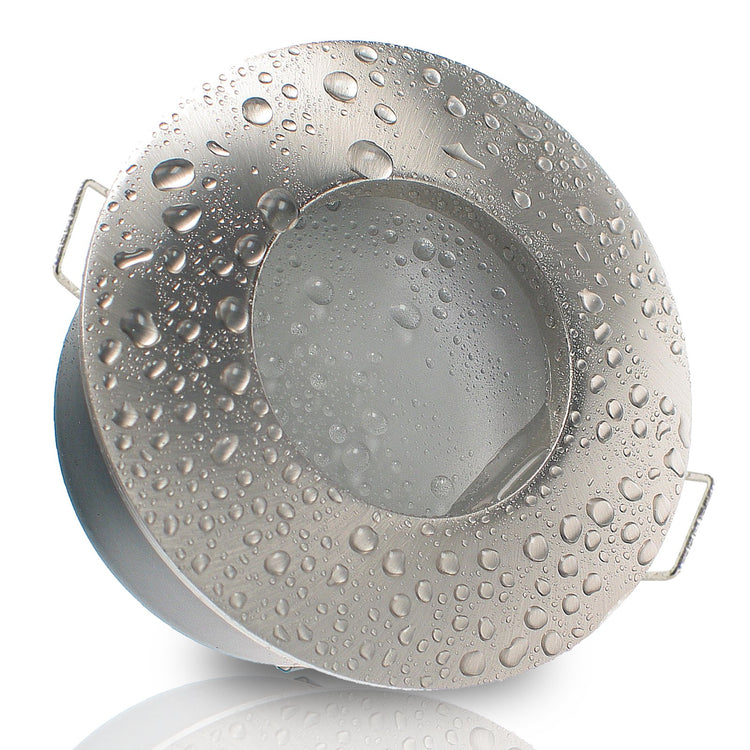 LED Bad Einbaustrahler 230V Nautic IP65 extra flach 5W dimmbar 3 Stufen Edelstahl gebürstet rund