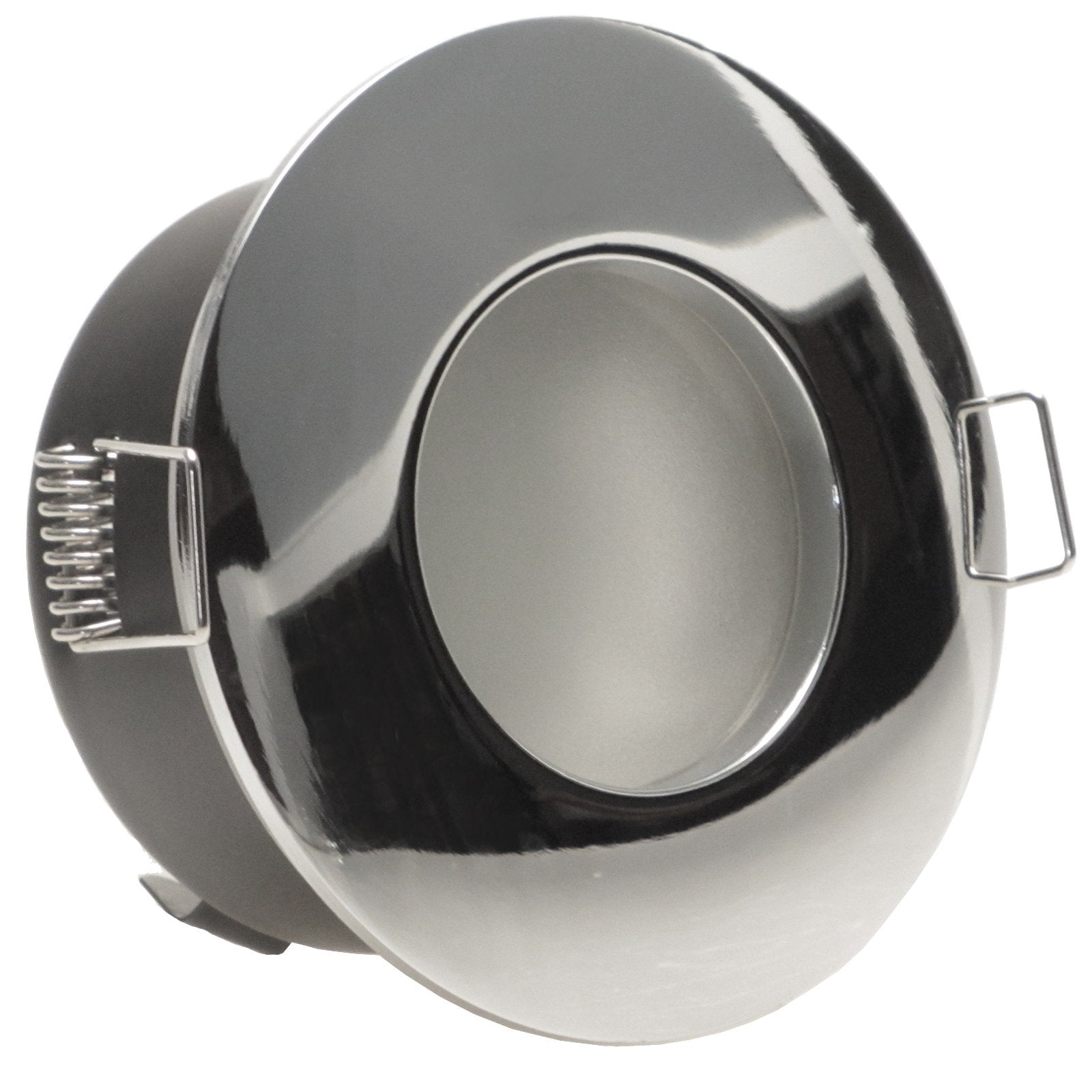 LED Bad Einbaustrahler 230V Nautic IP65 mit GU10 7W stufenlos dimmbar - Chrom glänzend rund