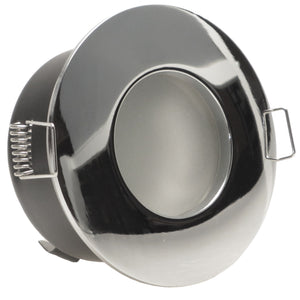 LED Bad Einbaustrahler 230V Nautic IP65 für Feuchtraum GU10 4W Spot - Chrom glänzend, rund