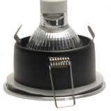 LED Bad Einbaustrahler 230V Merano IP65 für Feuchtraum GU10 9W Spot - Edelstahl gebürstet, rund