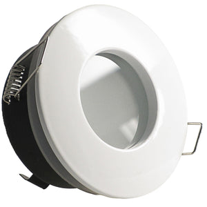 LED Bad Einbaustrahler 230V Nautic IP65 mit GU10 7W stufenlos dimmbar - Weiß rund