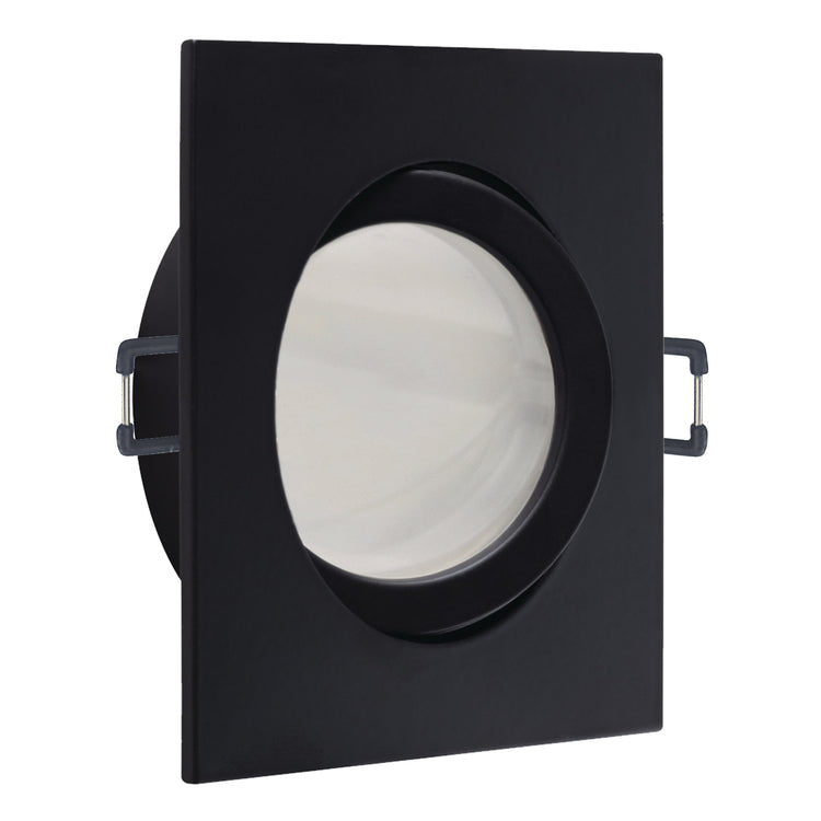 LED Einbaustrahler 230V Nero inkl. GU10 6W Spot - Schwarz, eckig, schwenkbar 