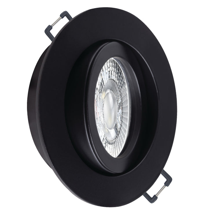LED Einbaustrahler flach 230v 68mm Spot Schwarz 5w – trendlights24