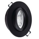 LED Einbaustrahler 230V Nero extra flach 35 mm 5W dimmbar in 3 Stufen - Schwarz rund