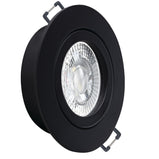 LED Einbaustrahler 230V Nero extra flach 35 mm 5W Spot - Einbauleuchte Schwarz rund