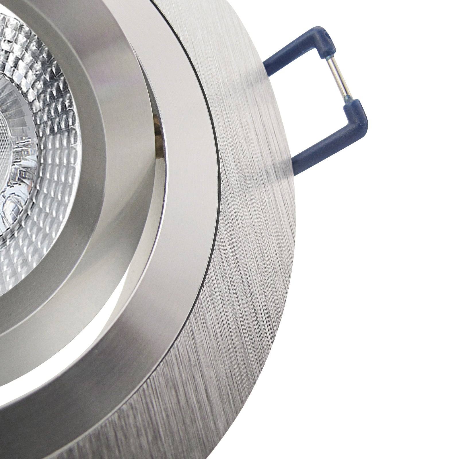 LED Einbaustrahler 230V Noble inkl. GU10 4W Spot - Silber Alu, rund, schwenkbar 
