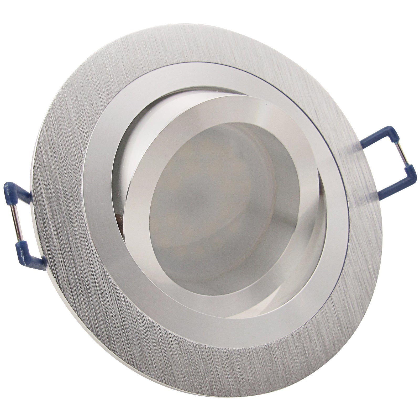 LED Einbaustrahler 230V Noble inkl. GU10 1,5W Spot - Silber Alu, rund, schwenkbar 