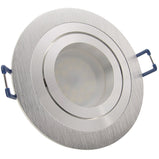 LED Einbaustrahler 230V Noble extra flach 35 mm 5W stufenlos dimmbar - Alu Silber rund