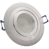 LED Einbaustrahler 230V Noble inkl. GU10 6W Spot - Silber Alu, rund, schwenkbar 