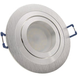 LED Einbaustrahler 230V Noble inkl. GU10 9W Spot - Silber Alu, rund, schwenkbar 