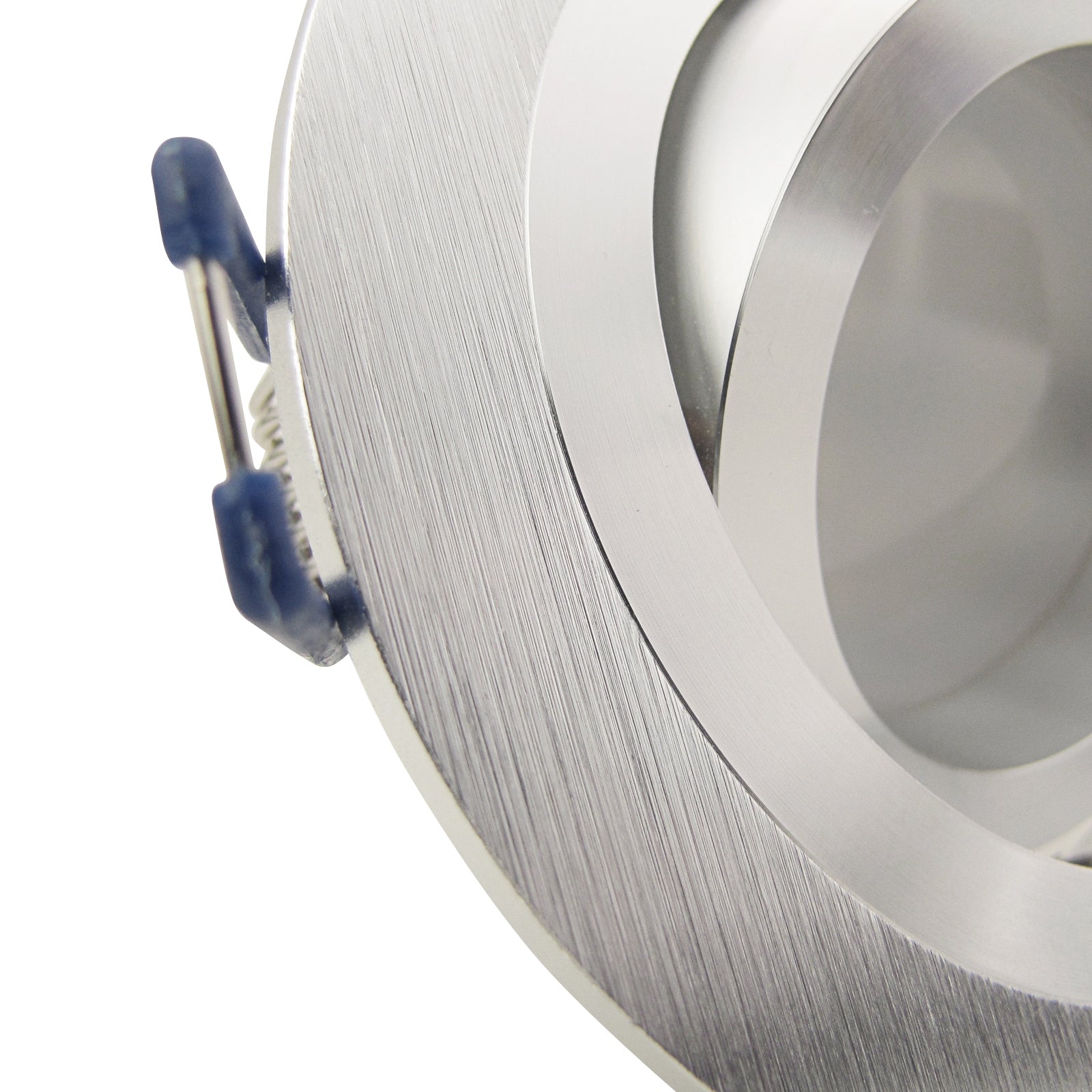 LED Einbaustrahler 230V Noble inkl. GU10 1,5W Spot - Silber Alu, rund, schwenkbar 