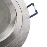 LED Einbaustrahler 230V Noble inkl. GU10 6W Spot - Silber Alu, rund, schwenkbar 