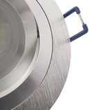 LED Einbaustrahler 230V Noble inkl. GU10 9W Spot - Silber Alu, rund, schwenkbar 