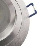 LED Einbaustrahler 230V Noble extra flach 35 mm 5W stufenlos dimmbar - Alu Silber rund