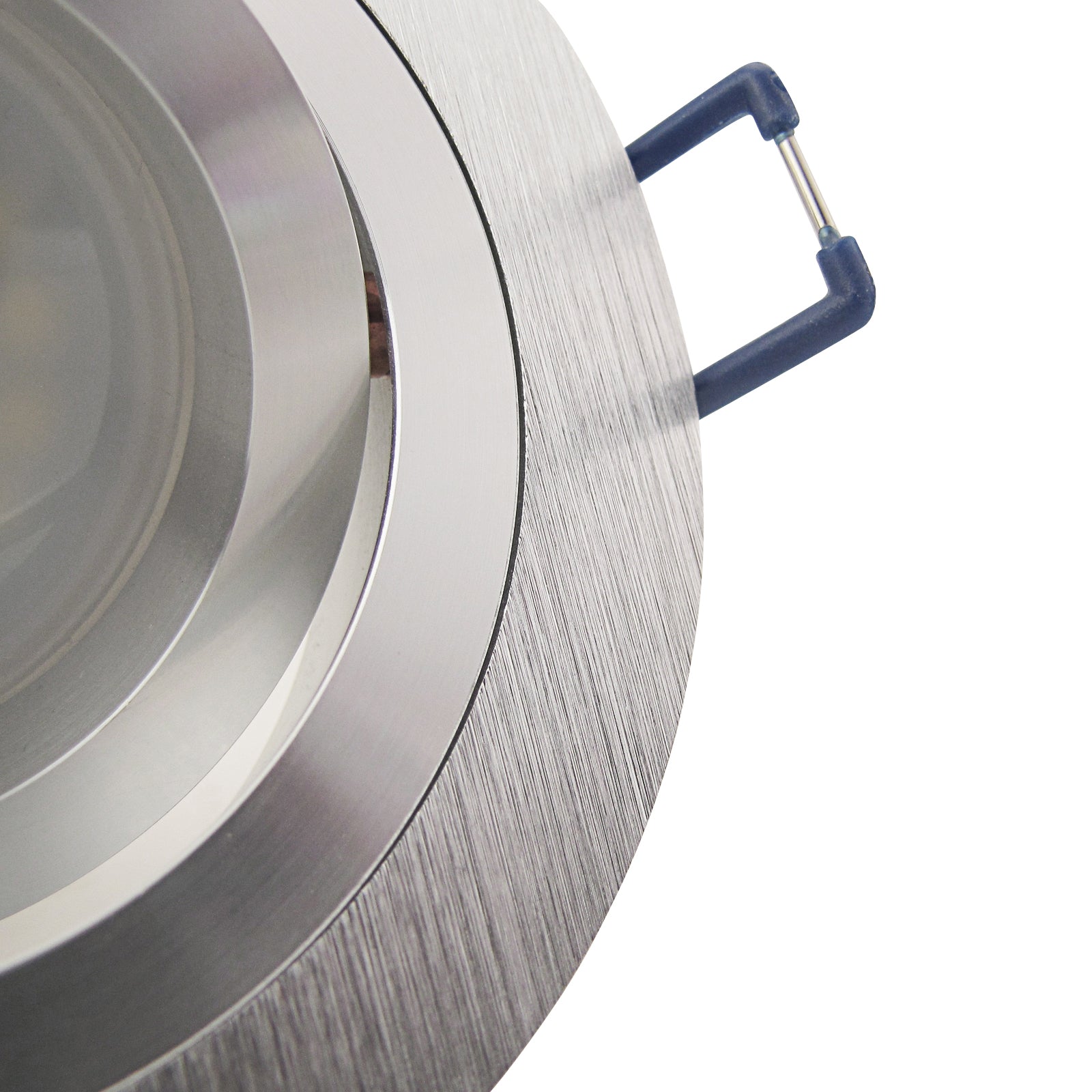 LED Einbaustrahler 230V Noble inkl. GU10 1,5W Spot - Silber Alu, rund, schwenkbar 