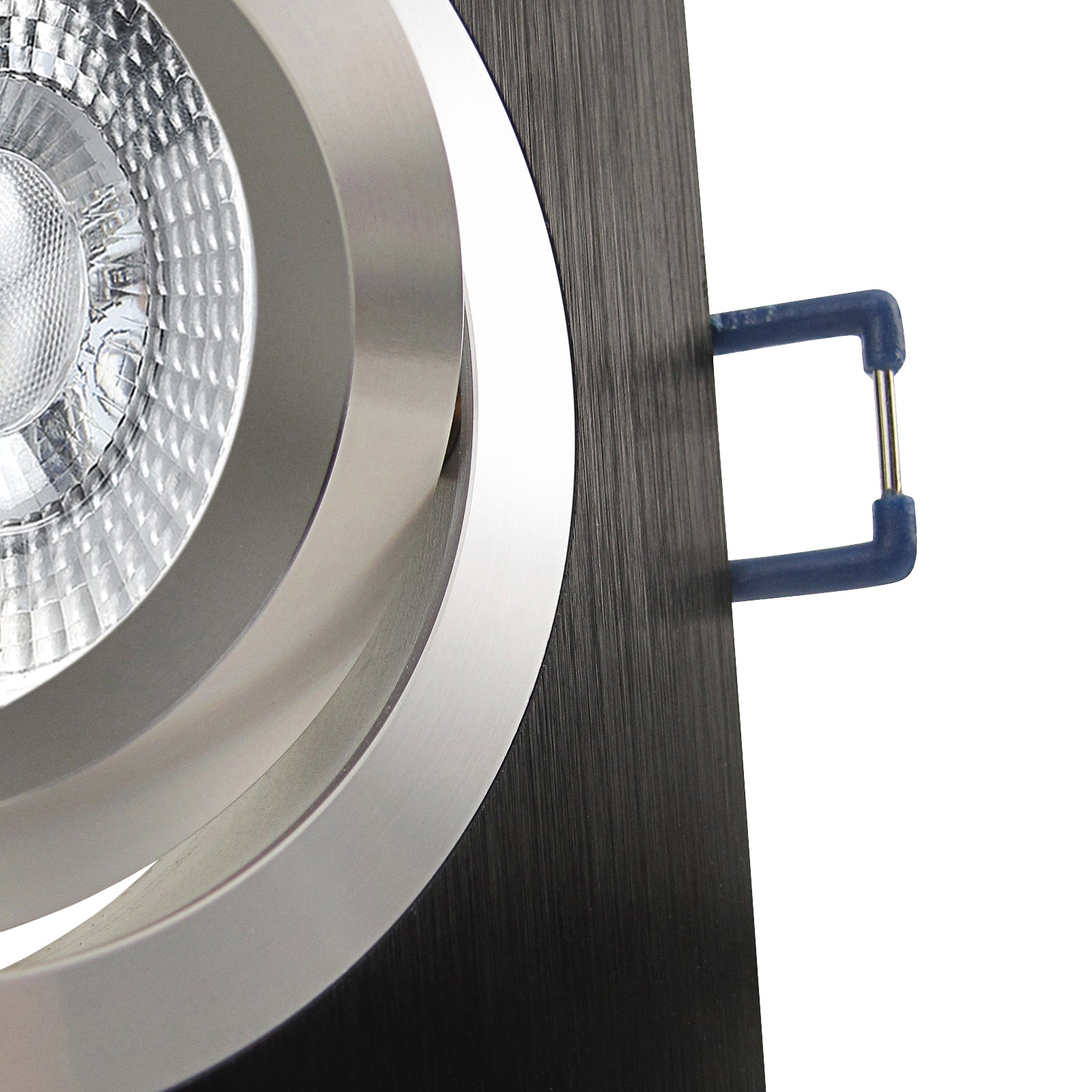 LED Einbaustrahler 230V Noble inkl. GU10 4W Spot - Schwarz eckig, schwenkbar 