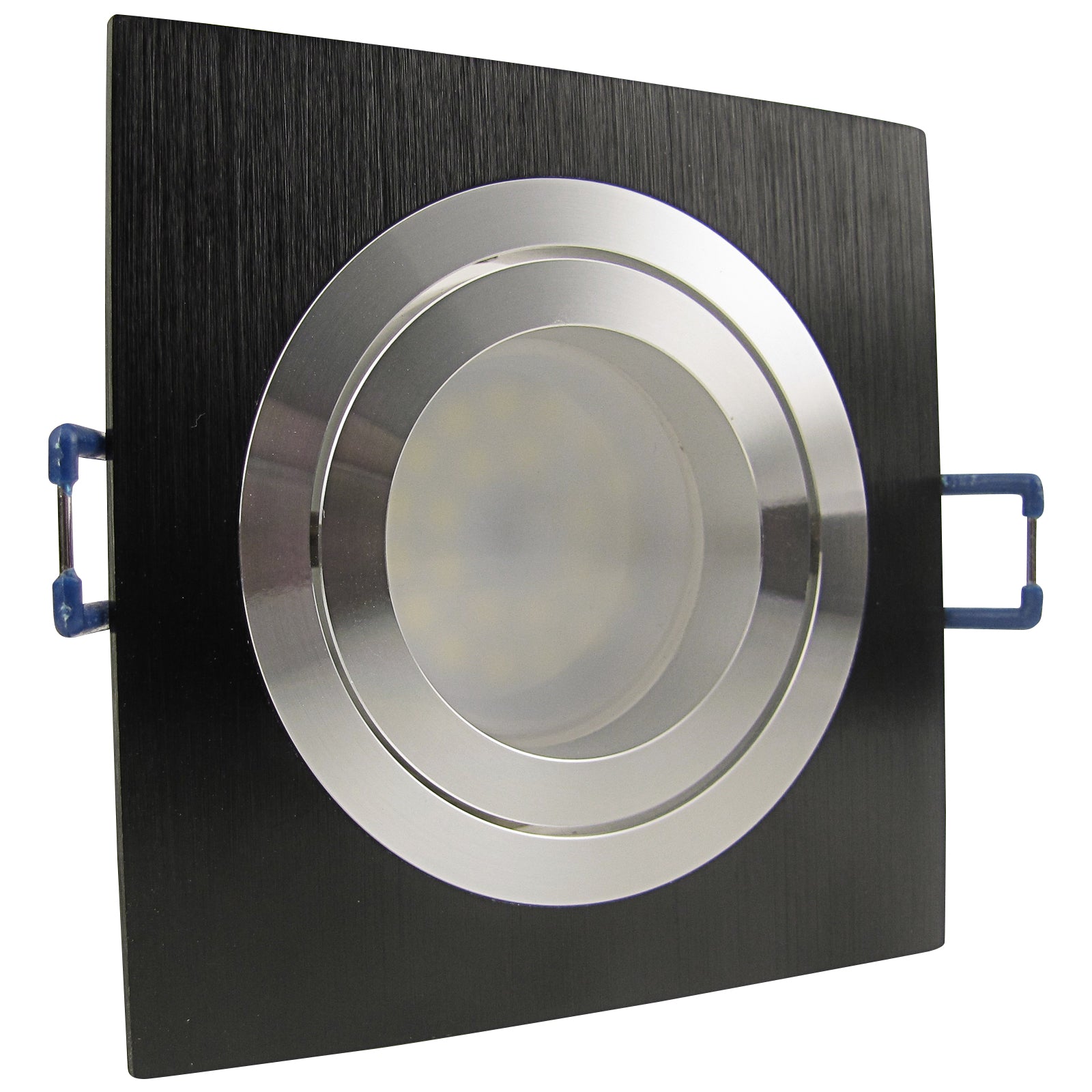 LED Einbaustrahler 230V Noble inkl. GU10 4W Spot - Schwarz eckig, schwenkbar 