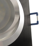 Einbaustrahler für LED Spots GU10 230V und GU5.3 12V- Einbaurahmen Noble Schwarz eckig
