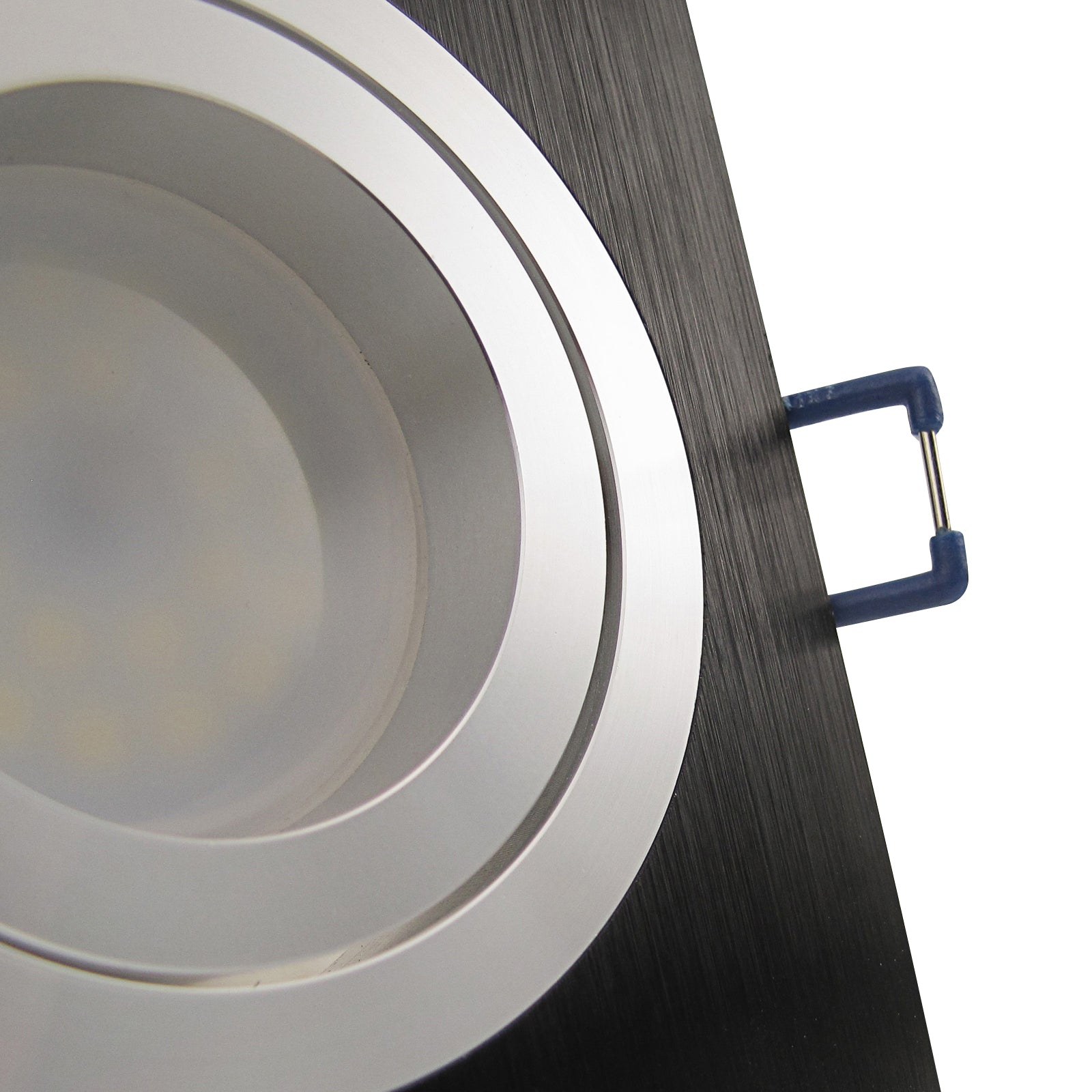 LED Einbaustrahler 230V Noble inkl. GU10 1,5W Spot - Schwarz, eckig, schwenkbar 