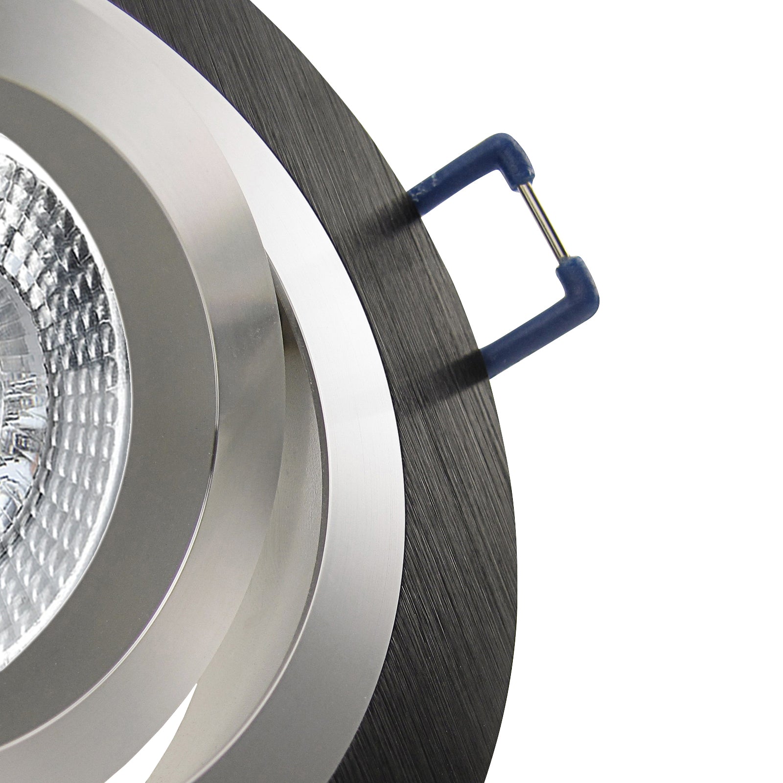 LED Einbaustrahler 230V Noble inkl. GU10 6W Spot - Schwarz, rund, schwenkbar 