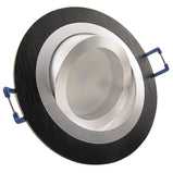 LED Einbaustrahler 230V Noble inkl. GU10 6W Spot - Schwarz, rund, schwenkbar 