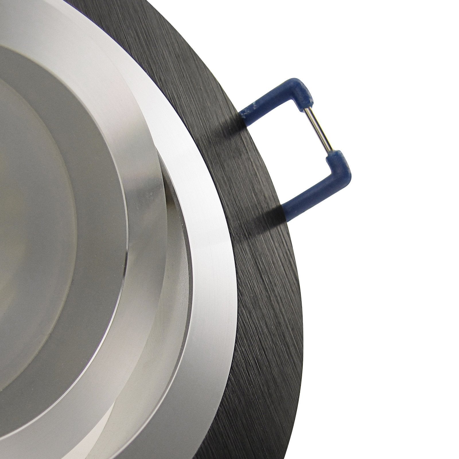 LED Einbaustrahler 230V Noble inkl. GU10 9W Spot - Schwarz, rund, schwenkbar 