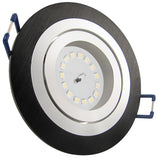 LED Einbaustrahler 230V Noble GU10 5,5W dimmbar in 3 Stufen - Schwarz rund schwenkbar 