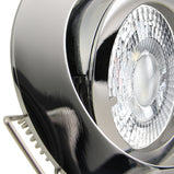 LED Einbaustrahler 230V Premio extra flach 35 mm 5W Spot - Einbauleuchte Chrom glänzend rund