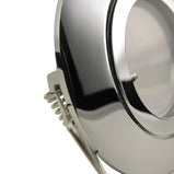 LED Einbaustrahler 230V Premio inkl. GU10 9W Spot - Chrom glänzend, rund, schwenkbar 