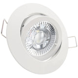 LED Einbaustrahler 230V Premio extra flach 35 mm 5W Spot - Einbauleuchte Weiß rund