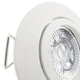 LED Einbaustrahler 230V Premio extra flach 35 mm 5W Spot - Einbauleuchte Weiß rund