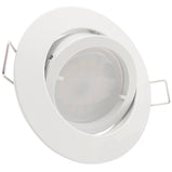 LED Einbaustrahler 230V Premio inkl. GU10 1,5W Spot - Weiß, rund, schwenkbar 