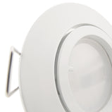 Einbaustrahler für LED Spots GU10 230V und GU5.3 12V- Einbaurahmen Premio Weiß rund