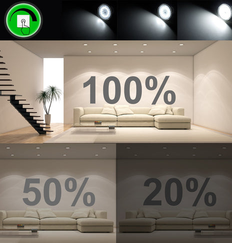 LED Leuchtmittel Modul 5,0W 3-Stufen-dimmbar 230V MR16 flach 50° Abstrahlwinkel Anwendungsbeispiel