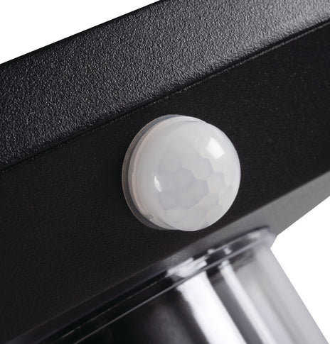 Wandleuchte 27cm VIMO Schwarz matt für E27 LEDs IP44 (VIMO EL 27 SE-B) mit Sensor Anwendungsbeispiel